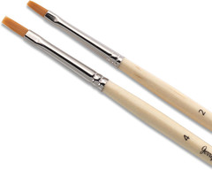 12 Pcs Detail Paint Brushes, Golden Synthetic Hair, High Performance for Oil, Ac