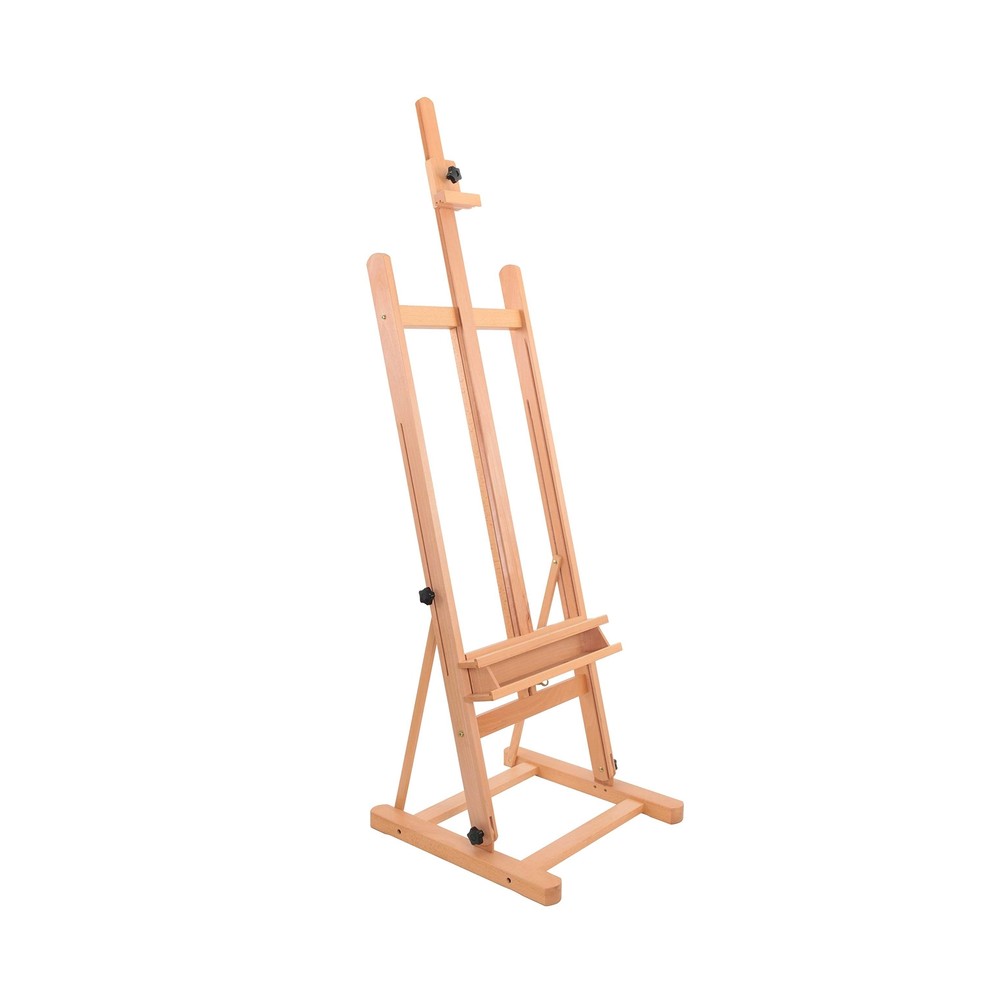 U.S. Art Supply Medium Wooden H-Frame Studio Easel with Artist Storage Tray -…
