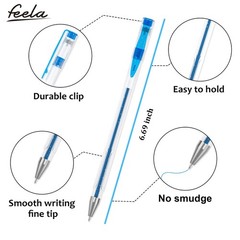 feela Gel Pens Set, 260 Pack 130 Colored Gel Pens Plus 130 Refills for Adult …