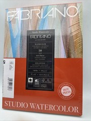 2 – Fabriano Studio Watercolor Pad 50/ct Each = 100 Sheets Hot Press 9×12 140lbs