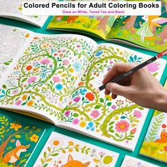 Soucolor 72-Color Colored Pencils for Adult Coloring Books, Soft Core, Artist…