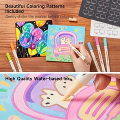 Shuttle Art 48 Colors Dual Tone Acrylic 1 Count (Pack of 24), gold, silver)