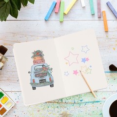 3.2×3.2″ Watercolor Sketchbook, 58 Sheets/116 Pages 230GSM/110lb, White