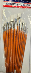 HIGHTBRUSH WHITE NYLON ARTIST BRUSH FLAT TIP