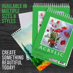 9″ x 12″ Extra Heavy-Weight Acrylic Painting Paper Pad 246lb 12-Sheets (2 Pads)
