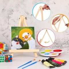 AROIC 9 inch Easel for Painting, 6 Pack Wooden Easel Stand for Sign, Tabletop