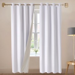 Blackout Curtains, 84 Inch Length 2 Panels Set, 52 Inch Wide Each, Thermal I…