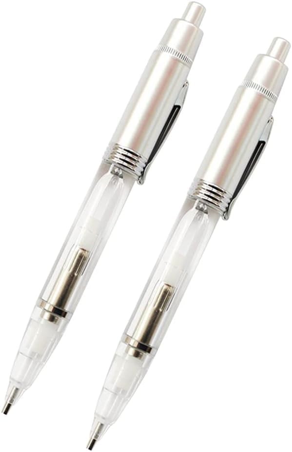 Sluswallow 2Pcs LED DIY Diamond Picture Pen with Light, Large, Clear