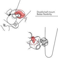 Portable Paint Brush Holder With Metal Clip Adjustable 360 Ball Mount Art