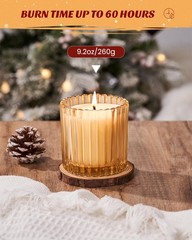 M&SENSE Soy Candles for Home Scented, Christmas Eggnog Non