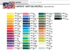 MUNGYO Gallery Artists’ Soft Oil Pastels Professional, 48 Assorted Colors, Vibra