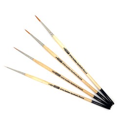 AS-4 Student Golden Synthetics Detail Brush Set 4 pcs
