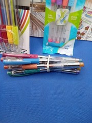 Adult Coloring Books with 2 New Packs of Pens and A Bundle of 8 Glitter Pens Set