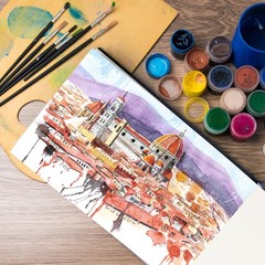 Watercolor Pad 2 Pack 5.5×8.5″ 76 Sheets Total 110 lb Acid-Free Paper