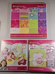 3- VTG 2010 American Girl Art Sticker and Craft Book Paper Lot Scrapbook NEW