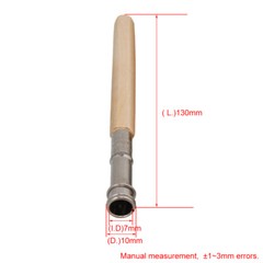 15PCS Odd Head Art Pencil Lengthener Natural Wood Color 13*1*1cm Metal+Wood