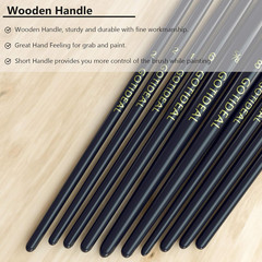 GOTIDEAL Paint Brush Set, 10 Pcs round Pointed Tip, Small Nylon Hair Brushes for