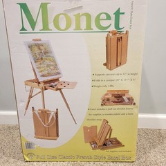 Monet French Easel Box Full Size Classic Style Wooden Art Stand Pull Out Drawer