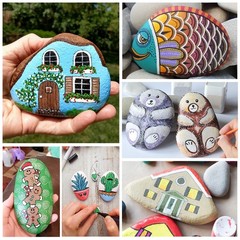 20 Pcs River Rocks Painting 3.3-4.5 Inch Large Smooth Flat DIY Art Stone