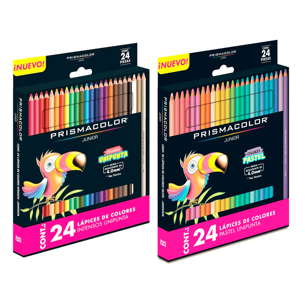 Prismacolor Colored Pencils, 48 Pastel and Assorted Colors, Smooth Junior 4.0mm