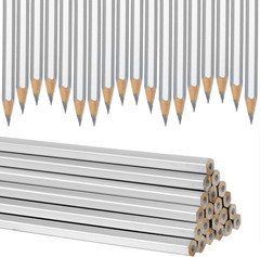 48 Pack Silver Streak Welders Pencil Metallic Marking Pencil Metal Pencils for M