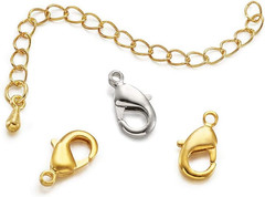 50Pcs Twist Extenders Chains 2.55-2.75 Inch Removable Chain Extension Tails Mixe