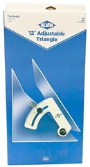 ALVIN 120C Tru-Angle, Adjustable Triangle w/Inking Edge Aluminum NEW – 12 Inches