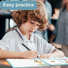 Reusable Handwriting Practice Copybook Set with Disappearing Ink Pens