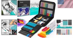 Complete 73-Piece Art Supplies Kit for Adults, Teens & Kids – Sketch & Color