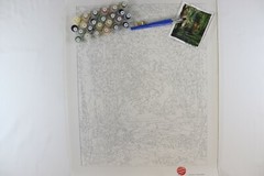 USA – DIY Paint by Number Kit Acrylic Painting Home Decor – Forest Scene