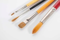 Lot of 4 Vintage Artbrown, Arttec Paint Brush Excellent