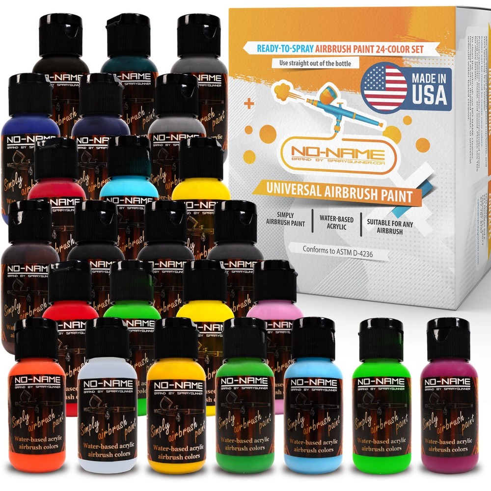 NO-NAME Airbrush Paint Set – Opaque & Water-Based Acrylic