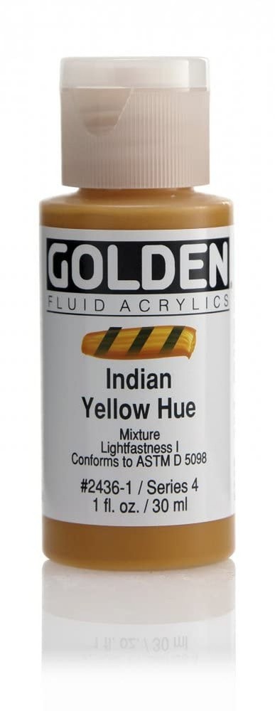 Golden Fluid Acrylic Paint 1 Ounce-Historical Indian Yellow Hue