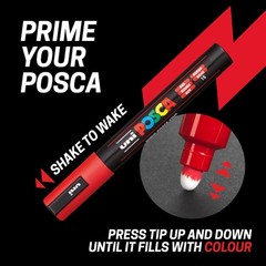 uni POSCA PC-5M Water-Based Paint Markers, Reversible Medium Tip (1.8-2.5mm),…