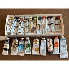 Vintage Grumbacher Craftint Weber Oil Acrylic Paint Lot Mixed Colors 38 Tubes