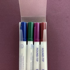 2 Pks Creative Memories Markers + 2 Metallic Pens Sage & Copper Made in Japan