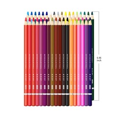 XDT Watercolor Pencils 36 Piece Set, Water-Soluble Pencils, Pro Art Drawing