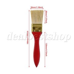4PCS Red Handle Chip Paint Brush Natural Stains Brush for Paints 1.5″