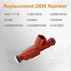 Fuel Injectors 4.0L Compatible with For:-Jeep Cherokee 1999 2000 2001 4PCS