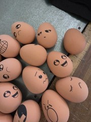 24 Rubber Bouncy Eggs With Funny Expressions Emotion Egg Counseling School Feel