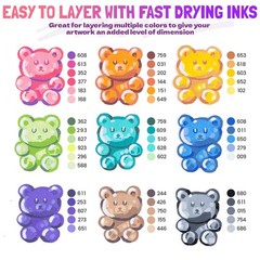 PAINT136 Colors Acrylic Paint Markers Direct Liquid,Brush Tip Acrylic Paint P…