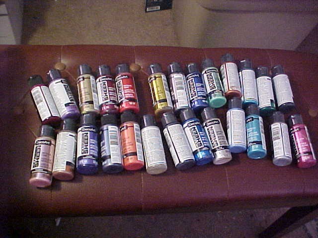 Lot of 26 DecoArt Extreme Sheen Acrylic Paints 2 fl.oz. Colors listed P