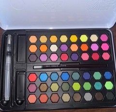 Giorgione 48 Color Watercolor Palette with Water brush Missing the Sponge