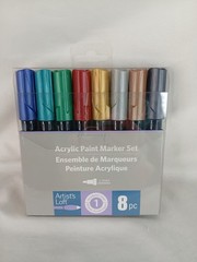 Artist’s Loft Acrylic Paint Marker Set 8 Piece Metalic Academic Level New