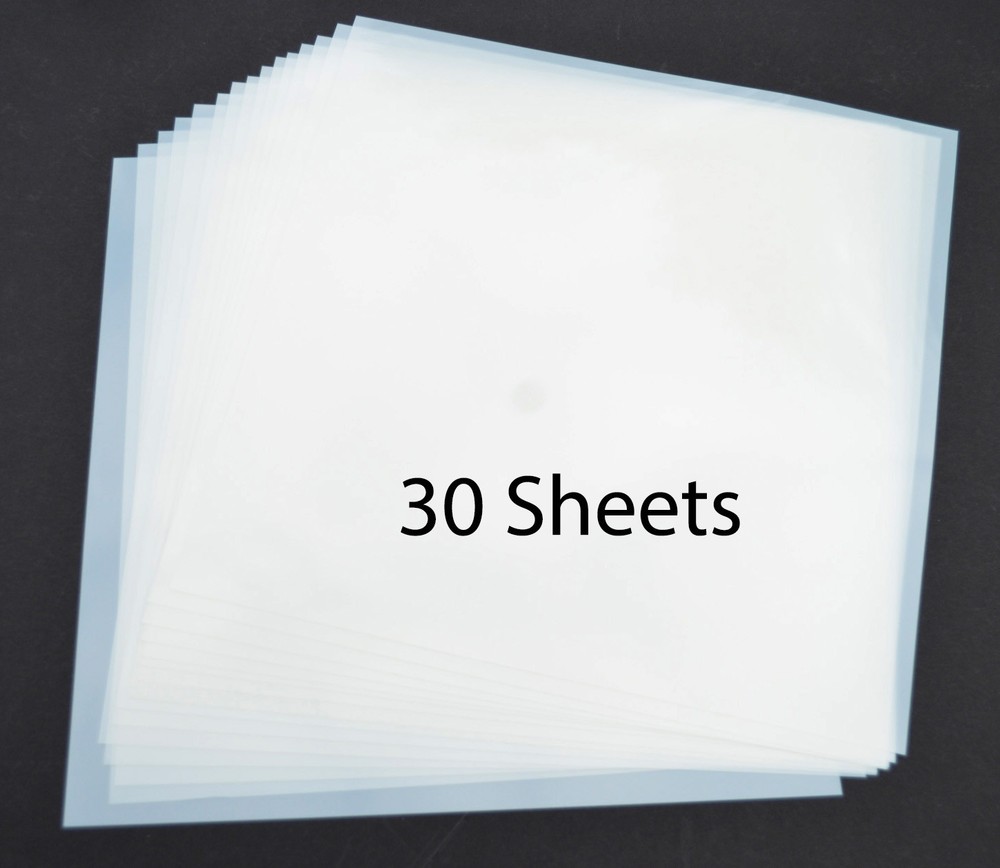 12″ Blank Mylar 7.5Mil White for Airbrush Stencil Cutting, Quilting, Cricut 30PK