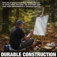 3 Pack of US Art Supply 30″ x 40″ Acrylic Primed Cotton Duck Stretched Canvas