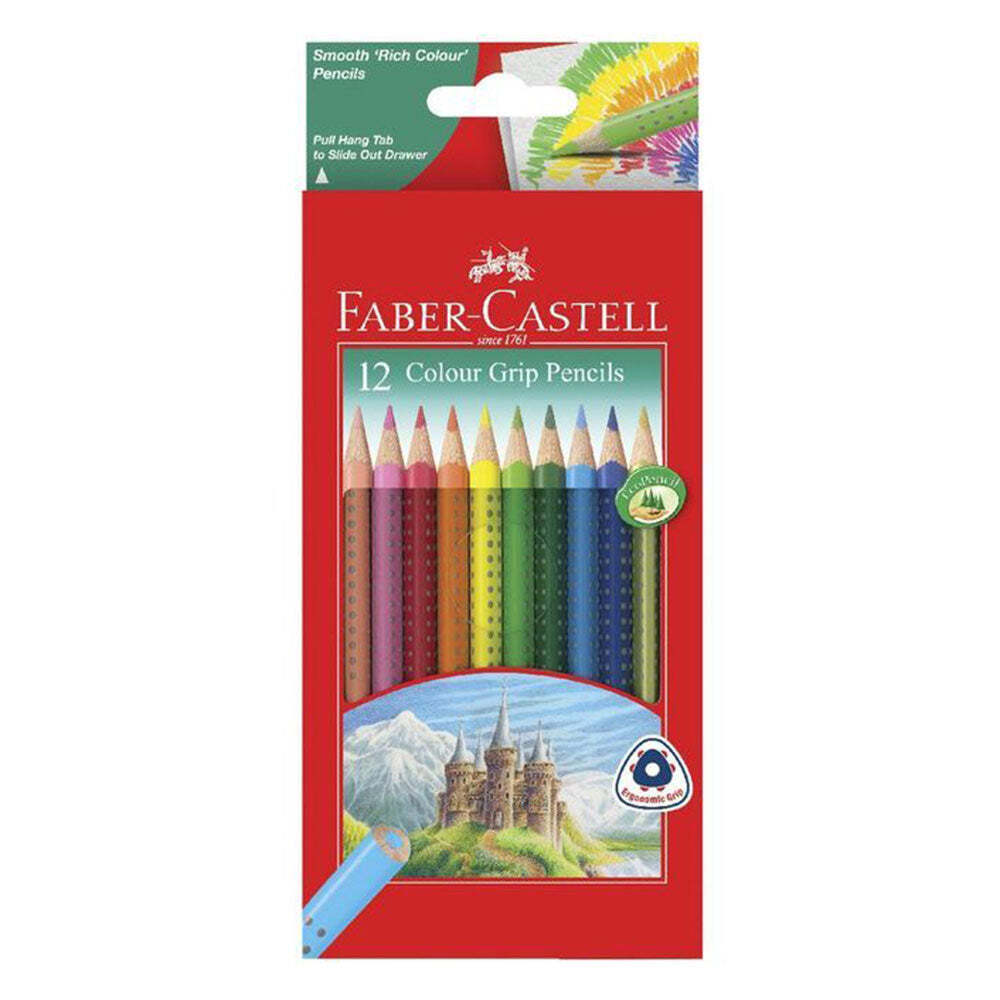 Faber Castell Dot Grip Coloured Pencil Ergonomic Silky Brilliant Pack of 12