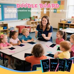 32 Pack 4.4 Inch Mini LCD Writing Tablet for Kids, Erasable and Reusable Toddler