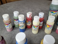 Delta Ceramcoat Acrylic Craft Paint Lot of (31) 2 oz & (3) 8 Oz Used Vintage