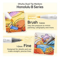 Ohuhu x Bobbie Goods Honolulu B 48 Colors Dual Tips Alcohol Markers SHIPS NOW!